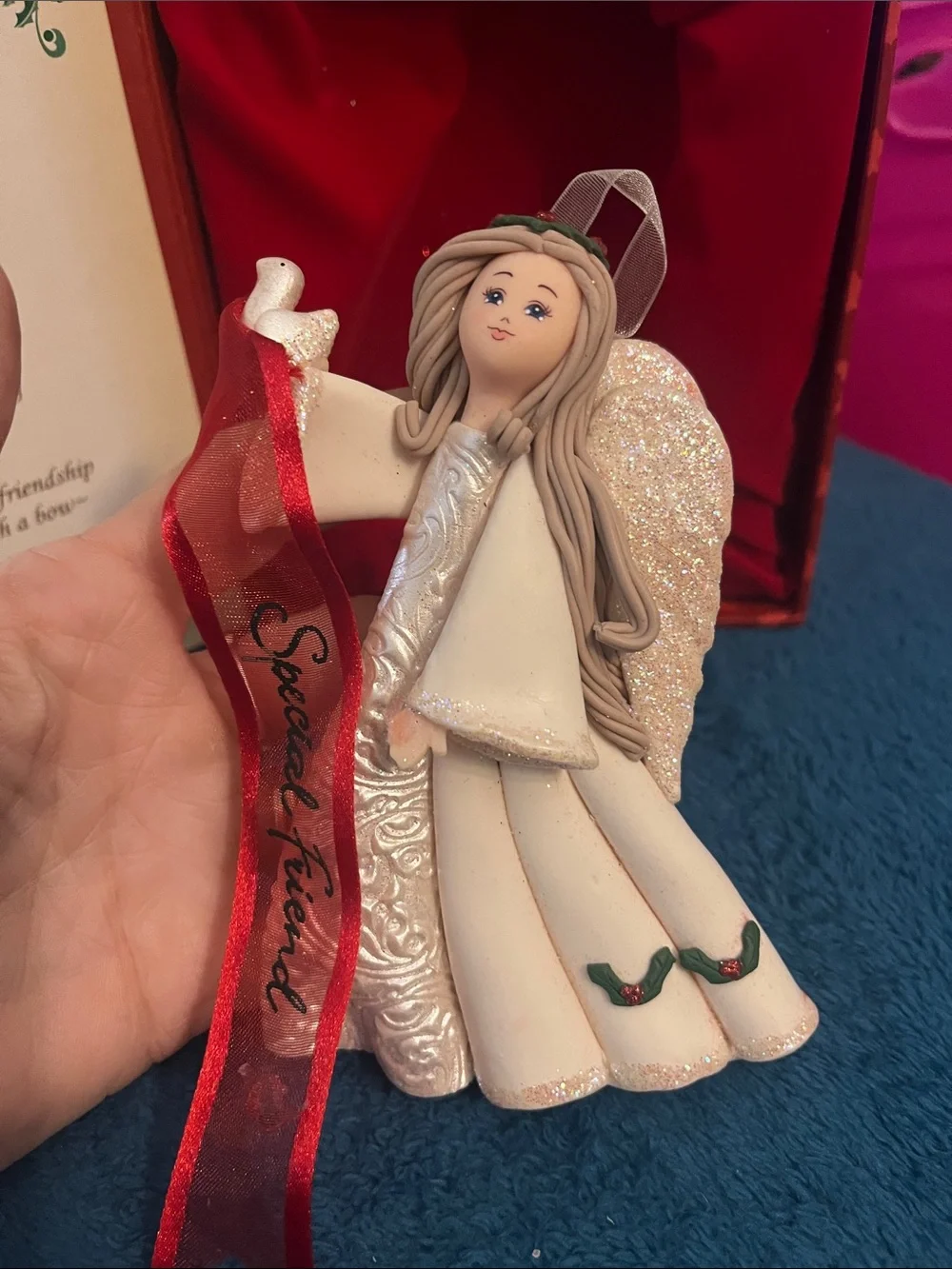 Special Friend Angel Ornament - In Box Claymation Ornament 035